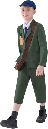 Smiffys evacuee boy kit - boy, green