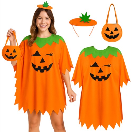 3pc adult pumpkin costume - 3pc,