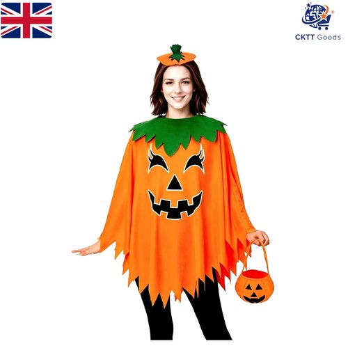 Light pumpkin poncho - light-up,