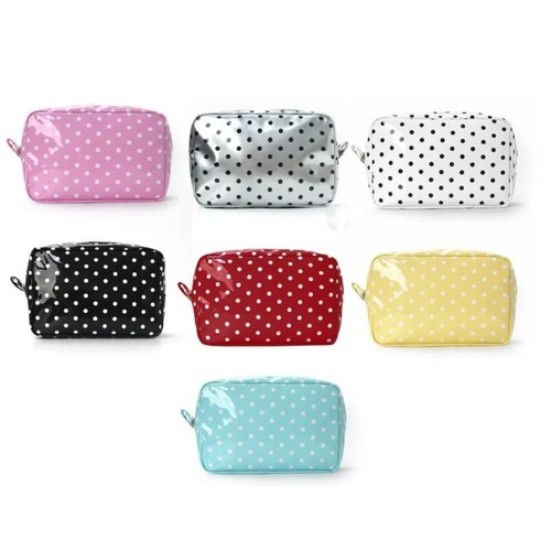 Cosmetic storage bag polka - bag,